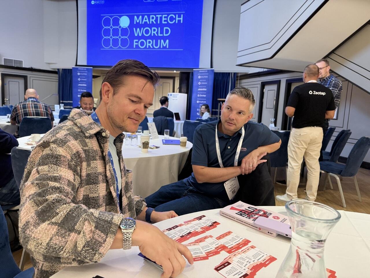 Rasmus Houlind laying out Personalisation Cards at Martech World Forum