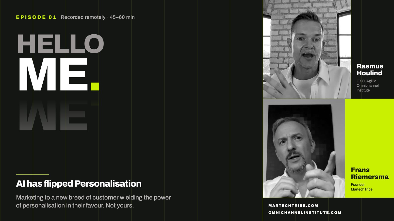 Hello Me, Episode 01: AI has flipped Personalisation, with Rasmus Houlind and Frans Riemersma